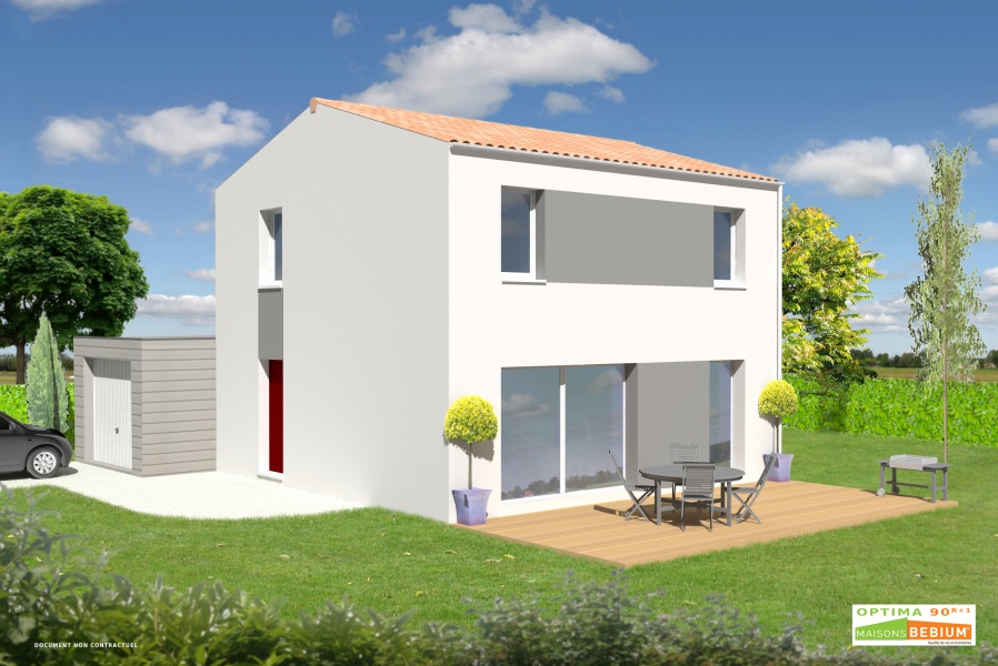 Constructeur kubiq présente sa maison optima 90 étage ossature bois